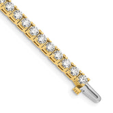 14k Complete 6.6 carat Round A Diamond 4-prong 7 inch Tennis Bracelet