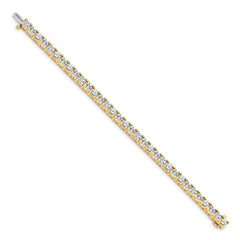 14k Complete 17 carat Round A Diamond 4-prong 7 inch Tennis Bracelet