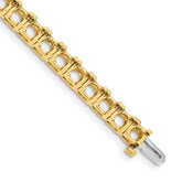 14k Holds 17 carat 33-5.1mm Round Diamond 4-prong 7 inch Tennis Bracelet Mounting (No Stone Included)