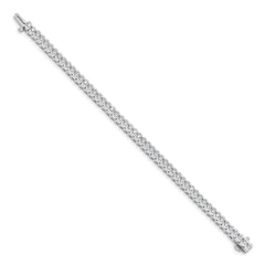 14k White Gold 3mm Round Diamond Tennis Bracelet Mounting (No Stone Included)