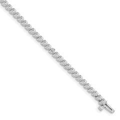 14k White Gold 4 3/4 carat Lab Grown Diamond VS/SI+ G+ Tennis Bracelet