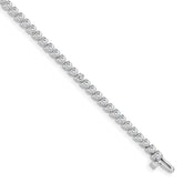 14k White Gold 4 1/3 carat Lab Grown Diamond VS/SI+ G+ Tennis Bracelet