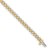 14k Holds 3.06 carat 52-2.5mm Round Diamond 2-prong 7 inch Tennis Bracelet Mounting (No Stone Included)
