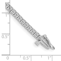 14k White Gold Holds 1.84 carat 66-1.9mm Round Diamond 4-prong 7 inch Tennis Bracelet Mounting (No Stone Included)