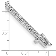 14k White Gold Holds 3.05 carat 61-2.3mm Round Diamond 4-prong 7 inch Tennis Bracelet Mounting (No Stone Included)