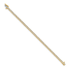 14k Holds 3.92 carat 57-2.6mm Round Diamond 4-prong 7 inch Tennis Bracelet Mounting (No Stone Included)