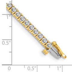 14k Holds 3.92 carat 57-2.6mm Round Diamond 4-prong 7 inch Tennis Bracelet Mounting (No Stone Included)