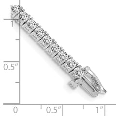 14k White Gold Holds 4.92 carat 52-2.9mm Round Diamond 4-prong 7 inch Tennis Bracelet Mounting (No Stone Included)