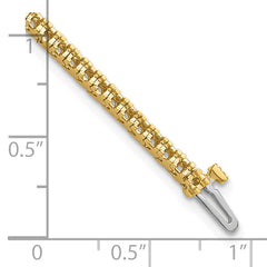 14k Holds 1.25 carat 74-1.6mm Round Diamond 4-prong 7 inch Tennis Bracelet Mounting (No Stone Included)