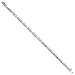 14k White Gold Complete 1.25 carat Round AA Diamond 4-prong 7 inch Tennis Bracelet