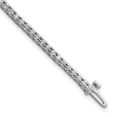 14k White Gold Complete 1.25 carat Round AA Diamond 4-prong 7 inch Tennis Bracelet
