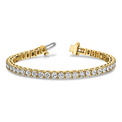 14k Holds 2.17 carat 62-2.0mm Round Diamond 4-prong 7 inch Tennis Bracelet Mounting (No Stone Included)