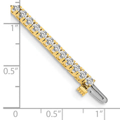 14k Complete 2.17 carat Round AAA Diamond 4-prong 7 inch Tennis Bracelet