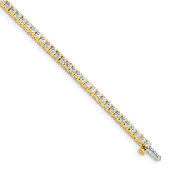14k Complete 2.17 carat Round VS Diamond 4-prong 7 inch Tennis Bracelet