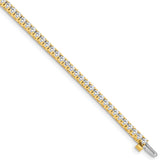 14k Complete 2.17 carat Round A Diamond 4-prong 7 inch Tennis Bracelet