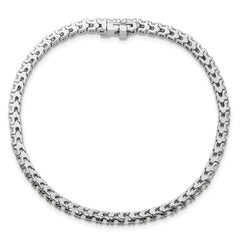 14k White Gold Complete 2.17 carat Round AA Diamond 4-prong 7 inch Tennis Bracelet