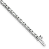 14k White Gold Holds 2.17 carat 62-2.0mm Round Diamond 4-prong 7 inch Tennis Bracelet Mounting (No Stone Included)