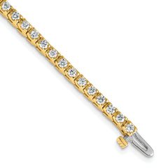 14k 2 1/5 carat Lab Grown Diamond VS/SI+ G+ Round Tennis Bracelet