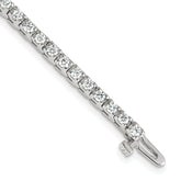 14k White Gold Complete 2.18 carat Round AA Diamond 4-prong 7 inch Tennis Bracelet