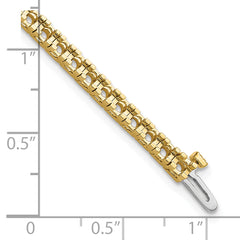 14k Holds 2.86 carat 55-2.4mm Round Diamond 4-prong 7 inch Tennis Bracelet Mounting (No Stone Included)