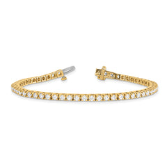 14k Complete 2.86 carat Round VS Diamond 4-prong 7 inch Tennis Bracelet