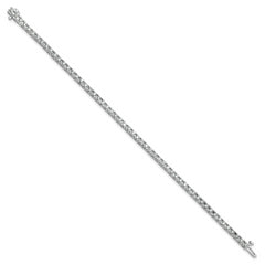 14k White Gold Complete 2.86 carat Round AA Diamond 4-prong 7 inch Tennis Bracelet