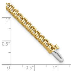 14k Holds 4.1 carat 52-2.7mm Round Diamond 4-prong 7 inch Tennis Bracelet Mounting (No Stone Included)