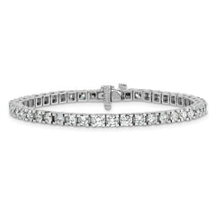 14k White Gold 5 7/8 carat Lab Grown Diamond VS/SI+ G+ Round Tennis Bracelet