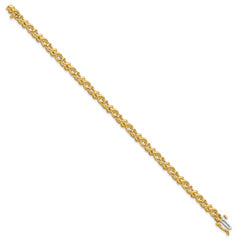 14k Holds 1.17 carat 30-2.1mm Round Diamond Fancy Swirl 7 inch Tennis Bracelet Mounting (No Stone Included)