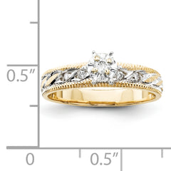 14k Engagement (Trio) Mounting (No Stone Included)