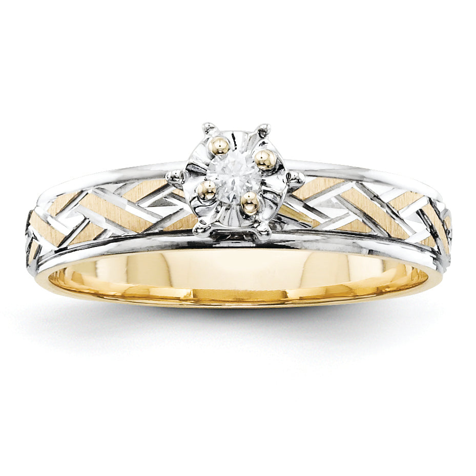 14k Engagement (Trio) Mounting (No Stone Included)