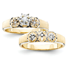 14k Engagement (Trio) Mounting (No Stone Included)