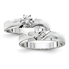 14k White Gold Engagement (Trio) Mounting (No Stone Included)