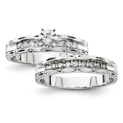 14k White Gold Engagement (Trio) Mounting (No Stone Included)