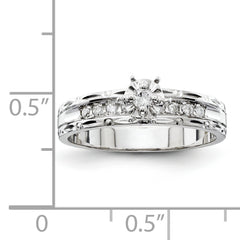 14k White Gold Engagement (Trio) Mounting (No Stone Included)
