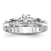 14k White Gold Engagement (Trio) Mounting (No Stone Included)