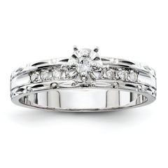 14k White Gold Engagement (Trio) Mounting (No Stone Included)