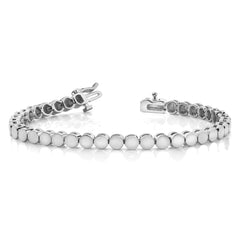 14k White Gold Holds 39 Stones up to 3mm Round Add-a-Diamond 7 inch Bracelet
