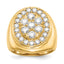 14k 2.87 carat AAA Diamond Mens Cluster Ring