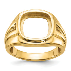 14k Men's Onyx Ring Mounting (No Stone Included)