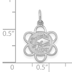 14k White Gold GRADUATION DAY Charm