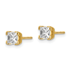 14k AAA Quality Complete Princess-cut Diamond Earrings