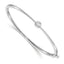 14k White Gold 1/4 carat Lab Grown Diamond VS/SI+ G+ Complete Bezel Bangle Bracelet