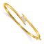 Three-Stone Oval Diamond Bangle Bracelet in 14K Yellow Gold (1/3 ct. tw.), 7 Inch - Sophia Jewelers