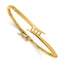 14k Holds 1/4 carat 3-2.9mm Round Stones Hinged Bangle Bracelet Mounting (No Stone Included)