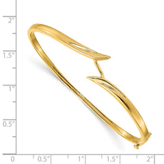 14k Hinged Oval Bangle Bracelet Mounting (No Stone Included)