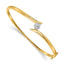 Solitaire Oval Diamond Bangle Bracelet in 14K Two-Tone Gold (1/4 ct. tw.), 7 Inch - Sophia Jewelers
