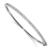 14k White Gold 2 1/3 carat Lab Grown Diamond VS/SI+ G+ Bangle Bracelet