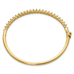 14k Holds 25 2.9mm 1.9ct Hinged Bangle Mounting