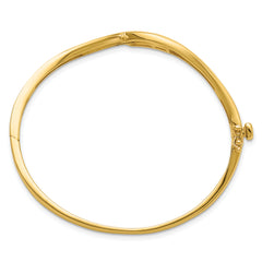 14k Holds 3/8 carat 2-2.0mm/4-2.1mm/4-2.2mm Round Stones Hinged Oval Bangle Bracelet Mounting (No Stone Included)